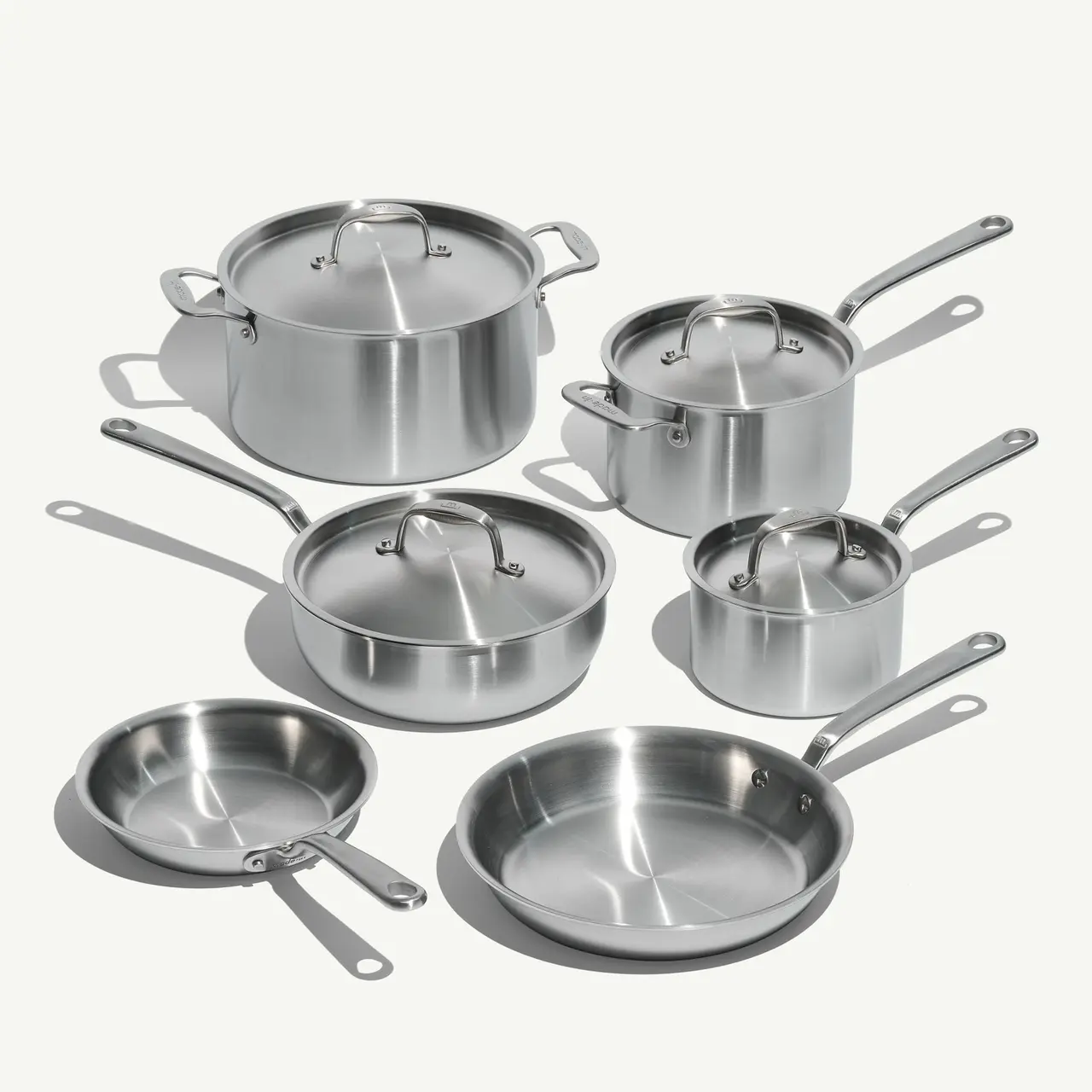 10-Piece Stainless Clad Cookware Set