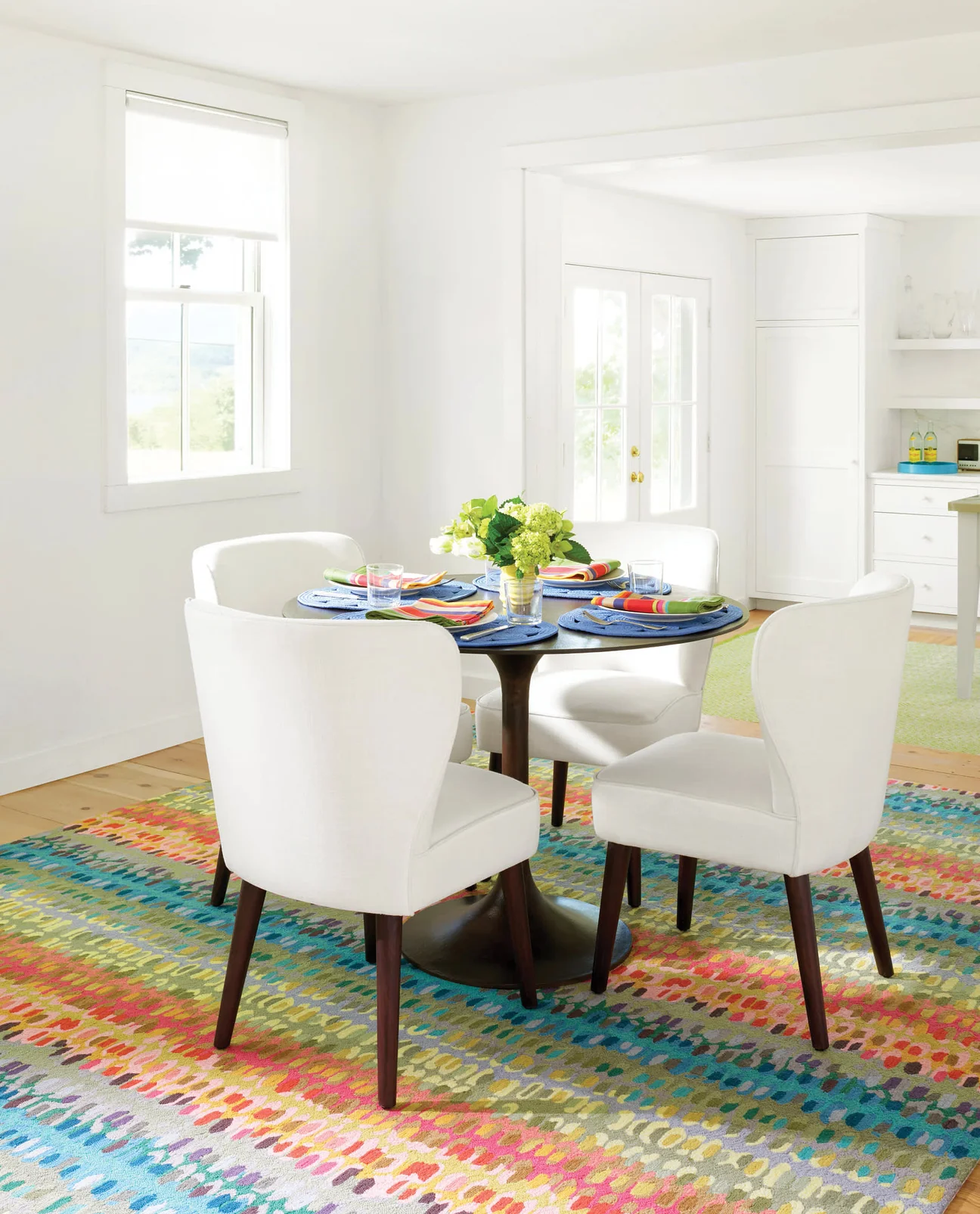 Paint Chip Hand Micro Hooked Wool Rug