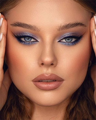 6 amazing makeup tips when wearing a blue dress