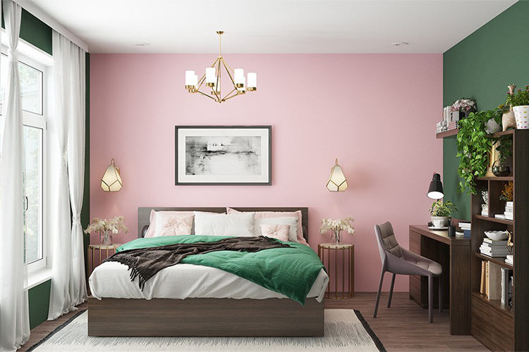 5 unexpected pink two-color combinations for bedroom walls