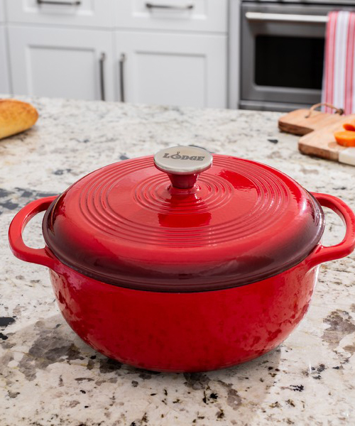 Lodge 6-Quart Enameled Cast Iron Dutch Oven