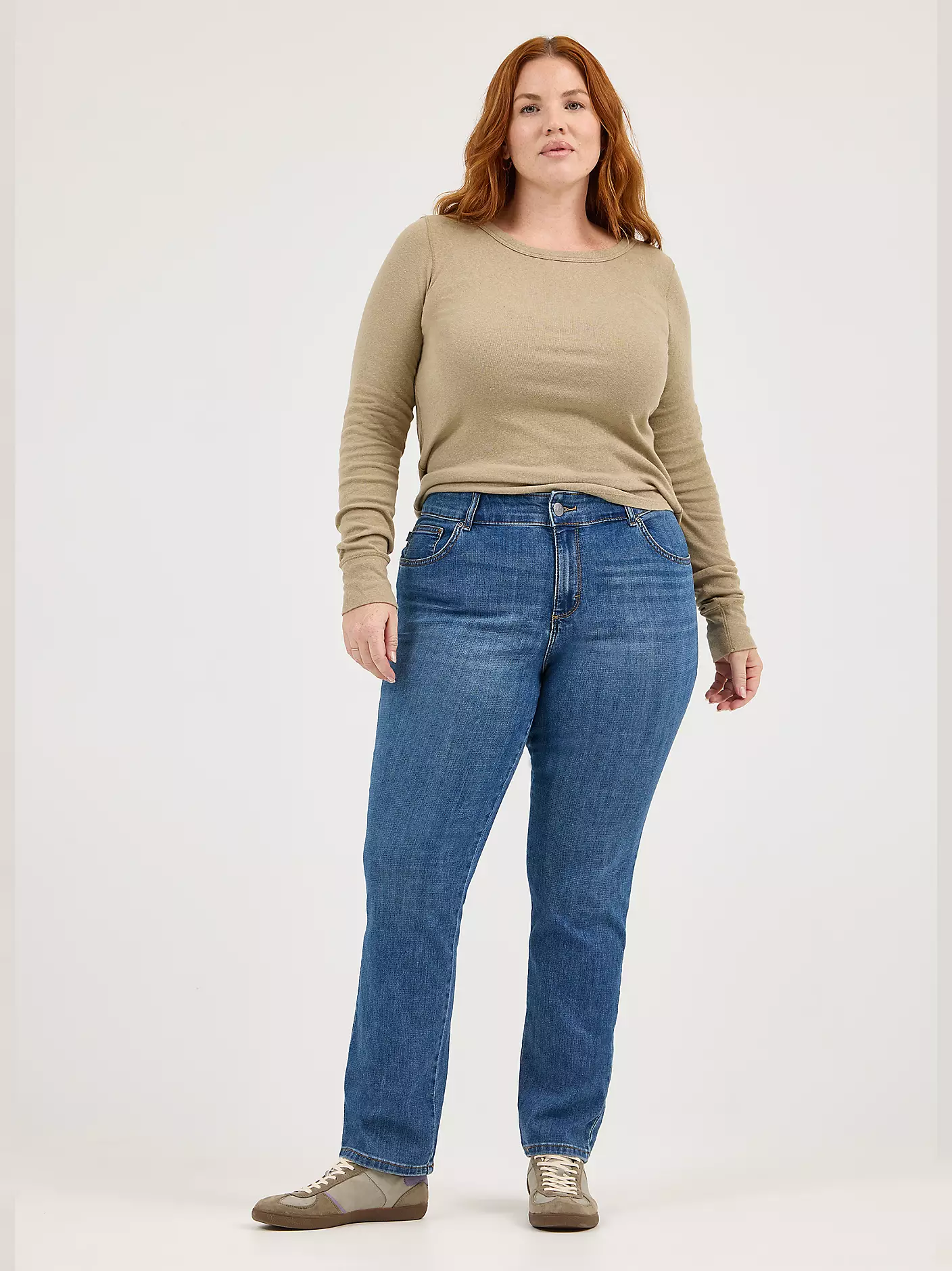 Women’s Stretch Relaxed Fit Straight Leg Jean (Plus)